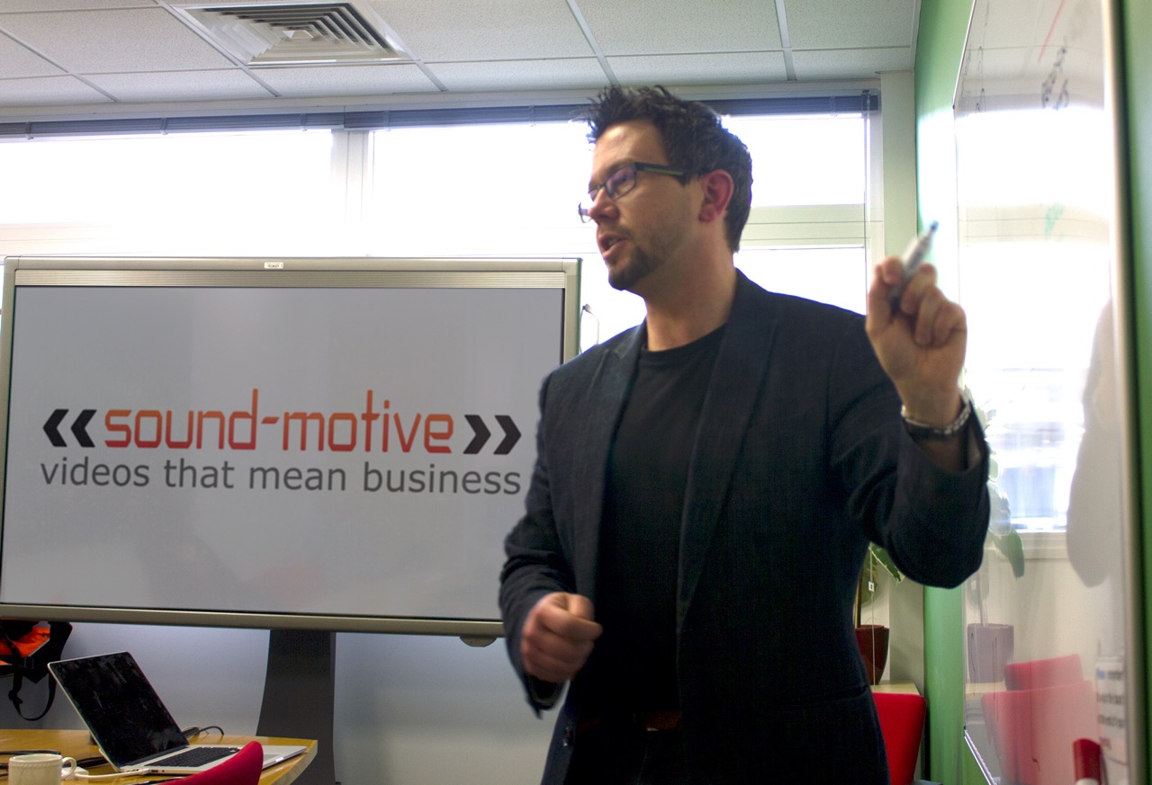 Bespoke workshop from Soundmotive person presenting